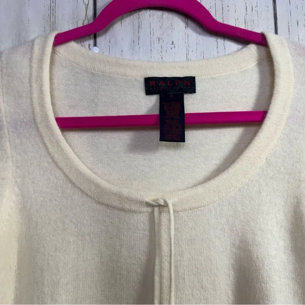 Ralph Lauren Cream Scoop Neck Knit Sweater